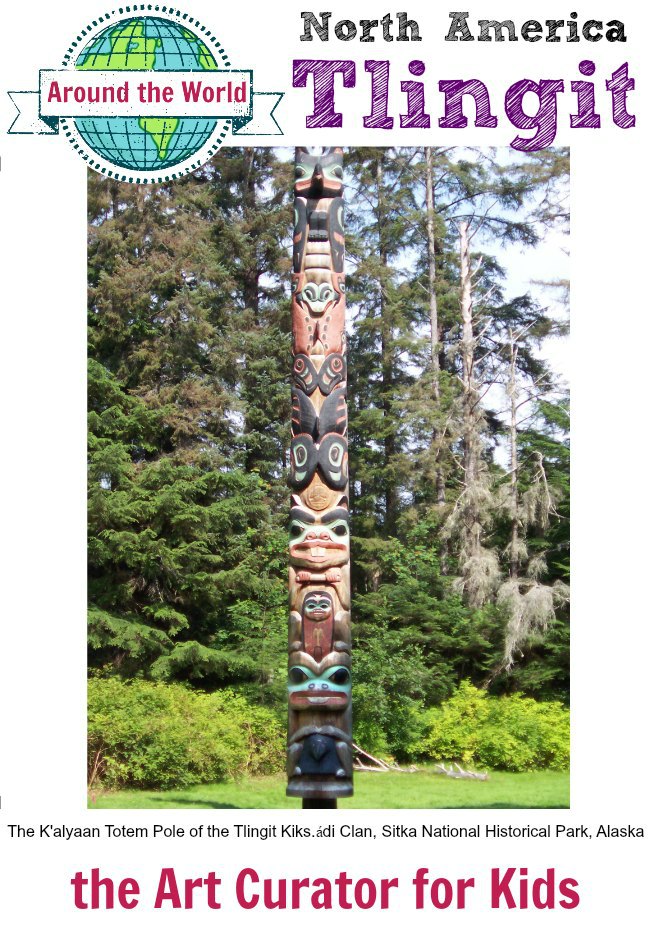 the Art Curator for Kids - Art Around the World - North America Tlingit - The K'alyaan Totem Pole of the Tlingit Kiks.ádi Clan, Sitka National Historical Park - Photo Credit: Robert A. Estremo