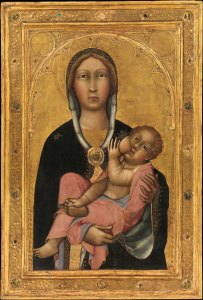 Paolo di Giovanni Fei, Madonna and Child, 1370s, Tempera on wood, gold ground