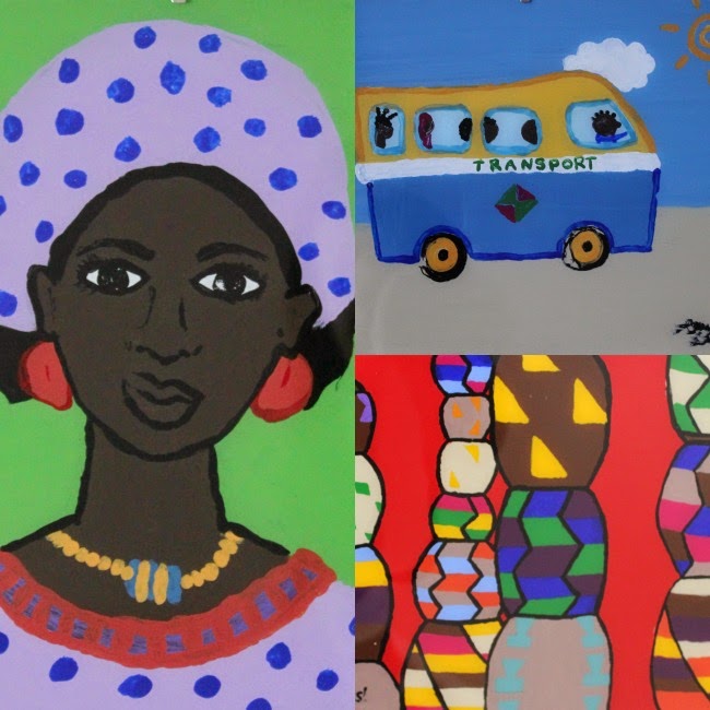 Senegalese Reverse Glass painting for kids
