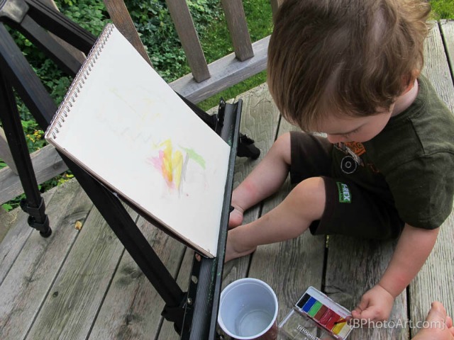 The Art Curator for Kids - Painting en plein air for kids - Painting Outside - Kids Process Art