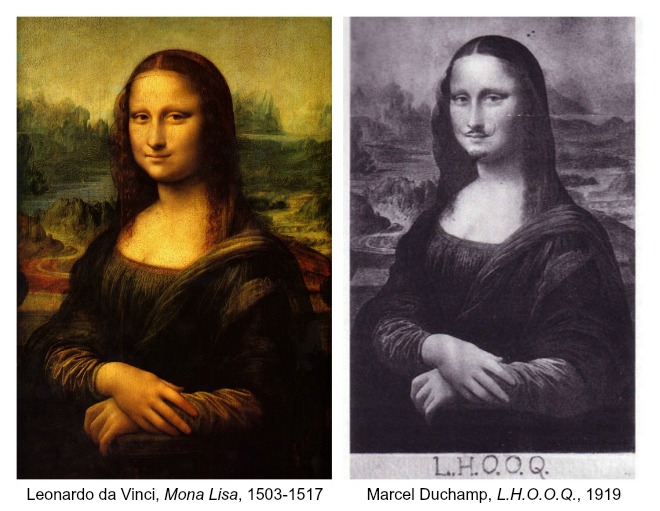 The Art Curator for Kids - Art About Art History - Mona Lisa by da Vinci and L.H.O.O.Q. by Duchamp