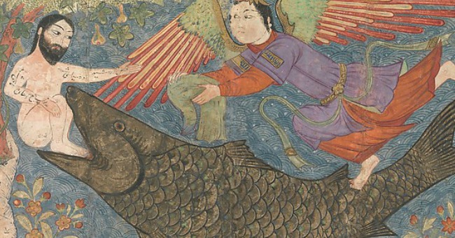 Tableau Décoratif 'Jonas Et La Baleine' - Reproduction Sur Toile - Prêt à Accrocher - Plusieurs Tailles