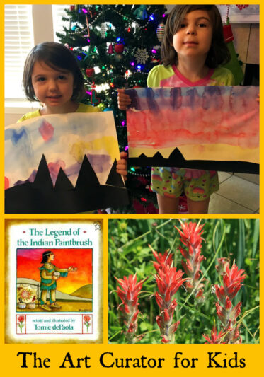 The Art Curator for Kids - The Legend of the Indian Paintbrush Art Project Watercolor Painting-Pin