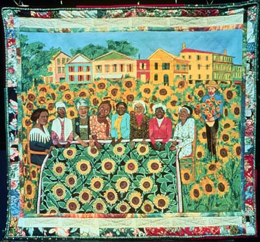 The Sunflower Quilting Bee at Arles by Faith Ringgold