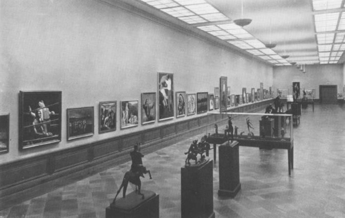 View of the 1932 Olympic Art Exhibit