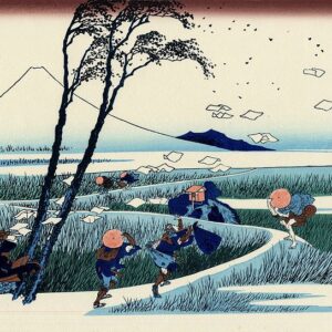Hokusai, Ejiri in Suruga Province, 1830, principles of design examples movement in art