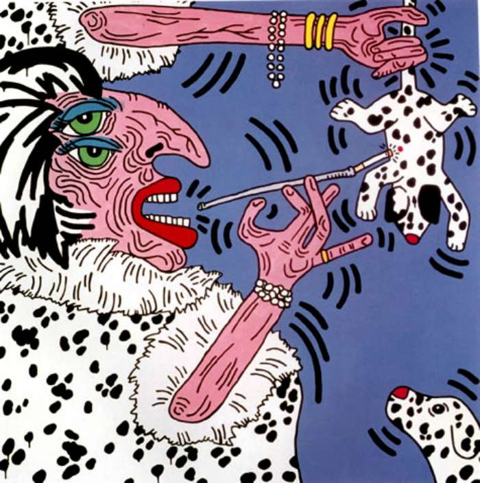 Dogs in Art - Keith Haring, Cruella De Vil, 1984