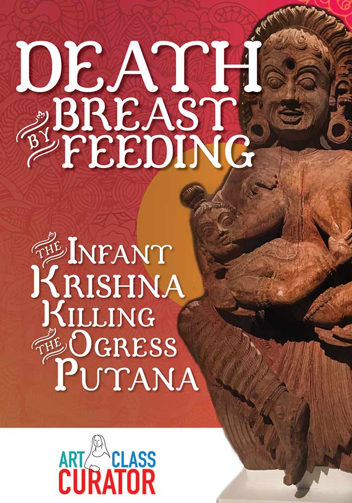 Death by Breastfeeding: The Infant Krishna Killing the Ogress Putana Hindu artwork